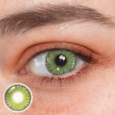Nuevas lentes de contacto graduadas de color verde gema de 3 tonos